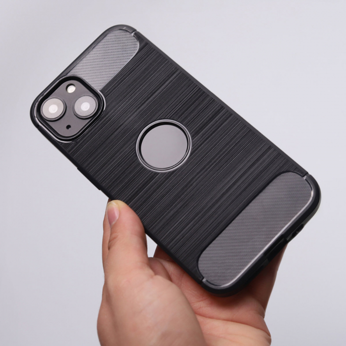 Husa spate Simple Black pentru protectie iPhone 13 Pro Max, din TPU, neagra [3]