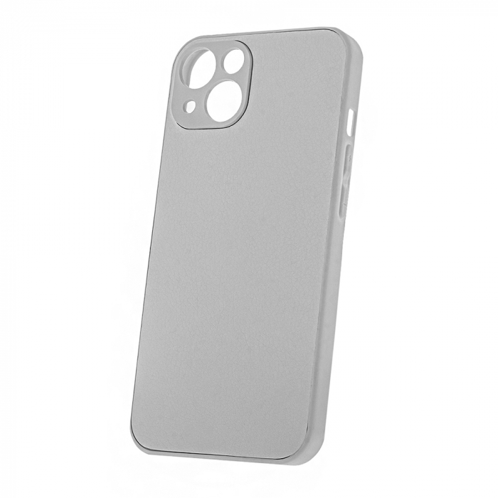 Husa spate White Leather pentru protectie Samsung Galaxy S20 FE / S20 Lite / S20 FE 5G, din TPU, textura tip piele, alba [1]