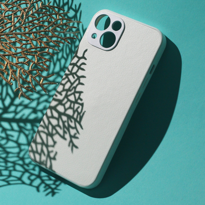 Husa spate White Leather pentru protectie Samsung Galaxy S20 FE / S20 Lite / S20 FE 5G, din TPU, textura tip piele, alba [4]
