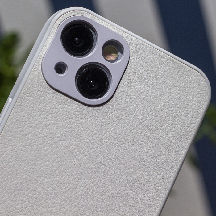Husa spate White Leather pentru protectie Xiaomi Redmi Note 12 Pro Plus, din TPU, textura tip piele, alba [2]
