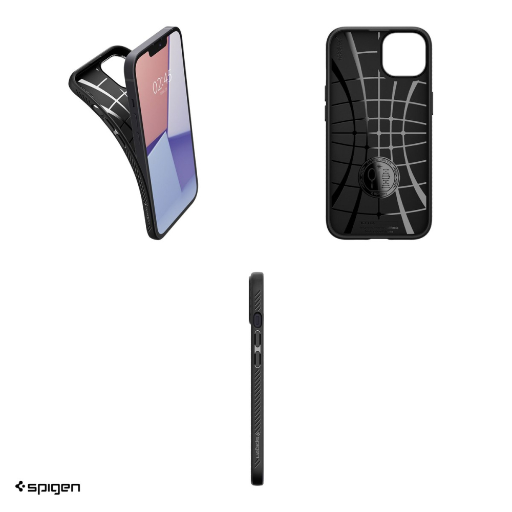 Husa Spigen Liquid Air pentru iPhone 13, Carcasa, Negru [4]