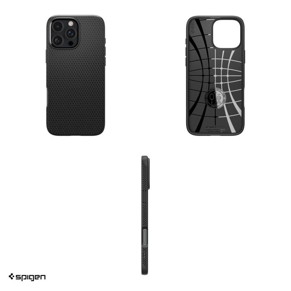Husa Spigen Liquid Air pentru iPhone 16 Pro, Carcasa, Negru [4]