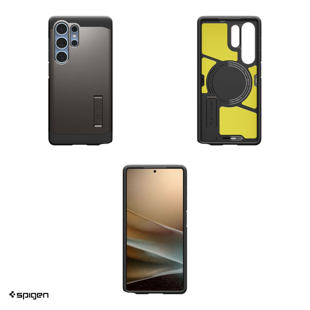 Husa Spigen Tough Armor Gunmetal pentru Samsung Galaxy S25 Ultra, Carcasa, Gri [4]