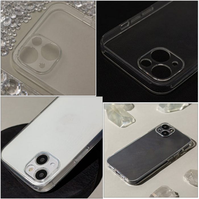 Husa subtire 2 mm, compatibila cu Xiaomi Redmi Note 10 5G / Poco M3 Pro / M3 Pro 5G, din TPU flexibil, personalizabila, aspect solid, transparenta [3]