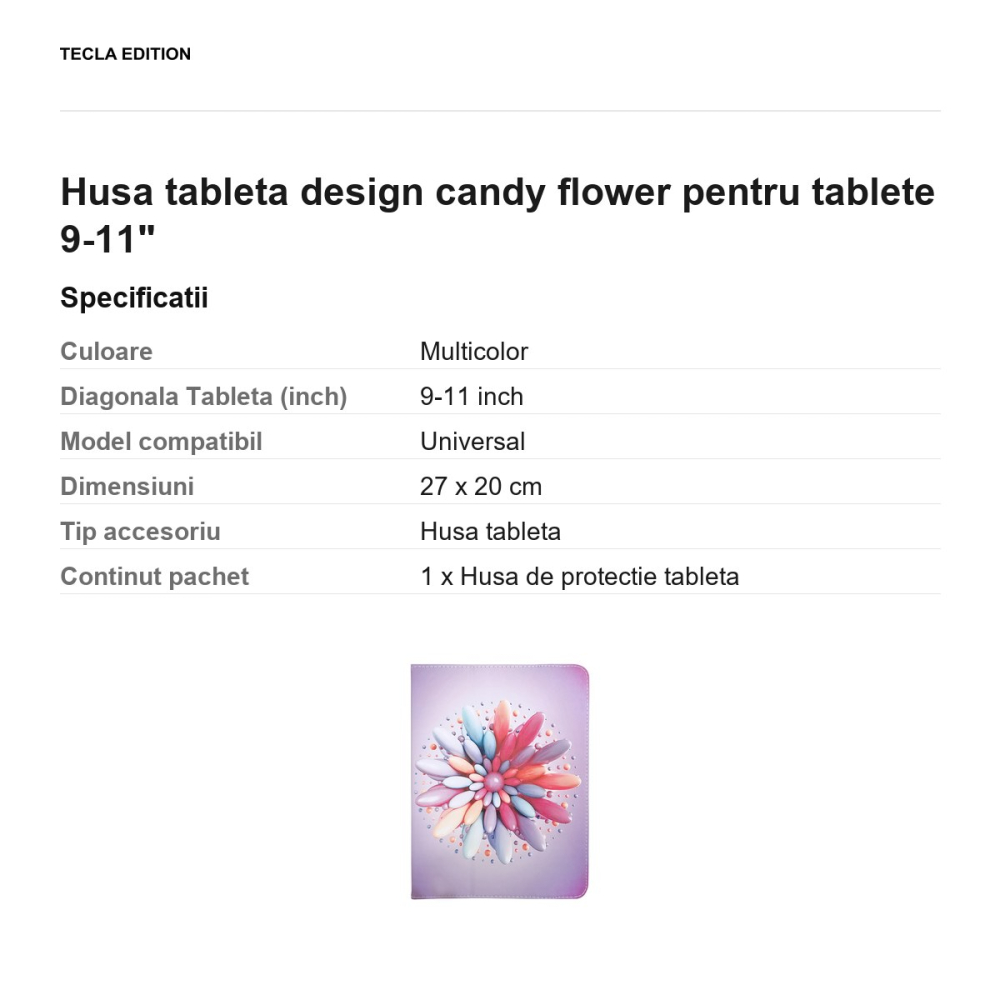 Husa tableta design candy flower pentru tablete 9-11" [3]