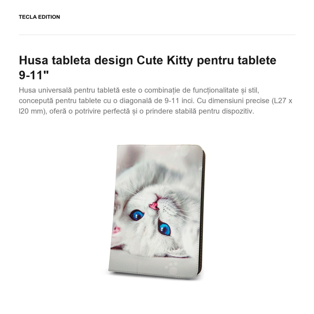 Husa tableta design Cute Kitty pentru tablete 9-11" [2]