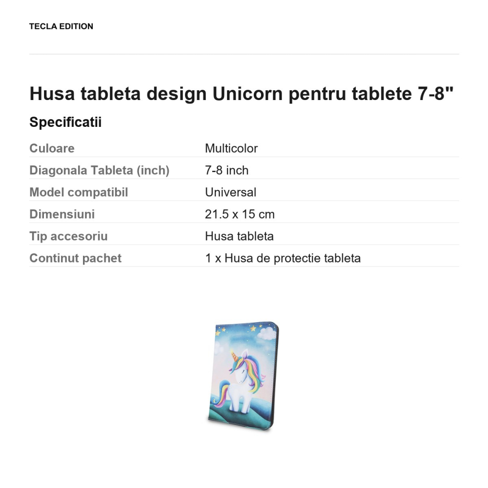 Husa tableta design Unicorn pentru tablete 7-8" [3]