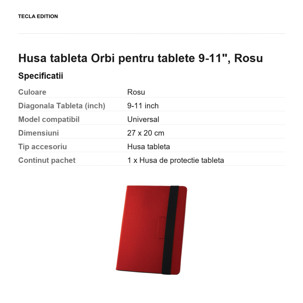Husa tableta Orbi pentru tablete 9-11", Rosu [3]