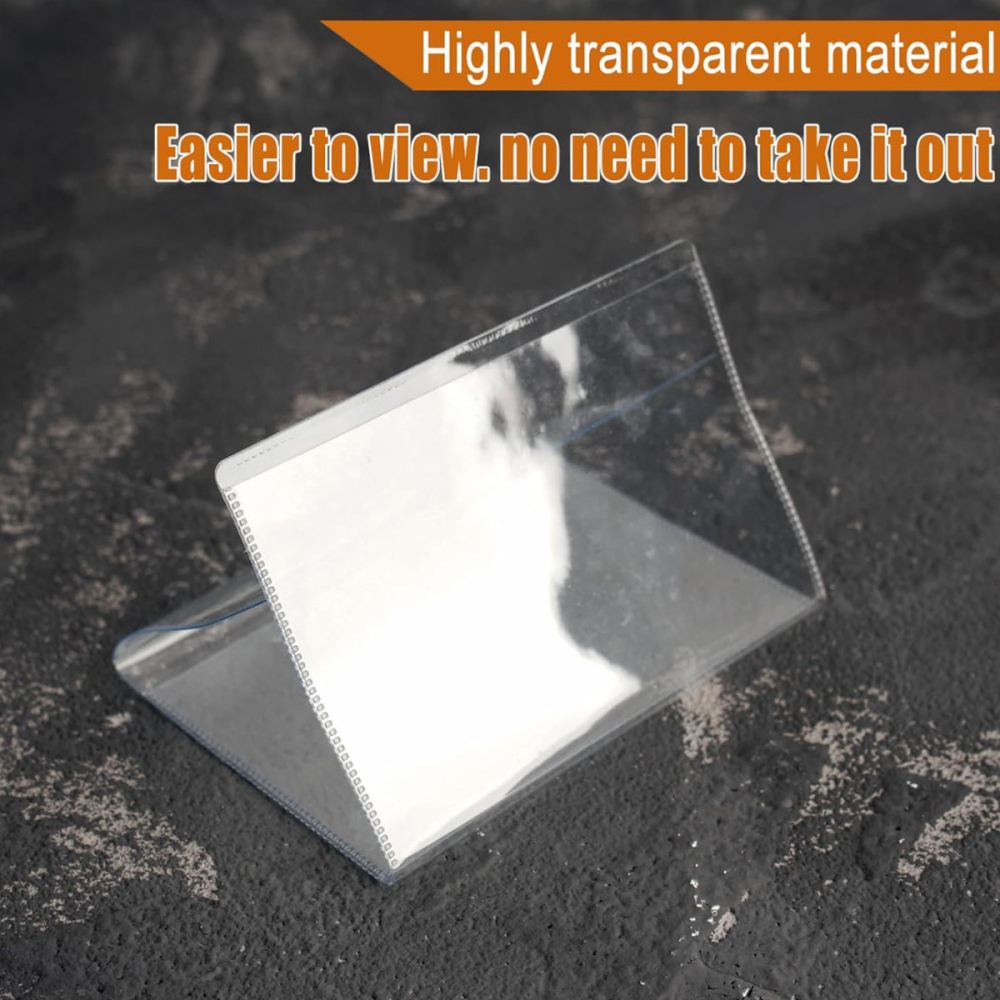 Husa Talon Auto, Transparenta si Pliabila, pentru Protectie si Pastrare Document Inmatriculare, din PVC Transparent [4]