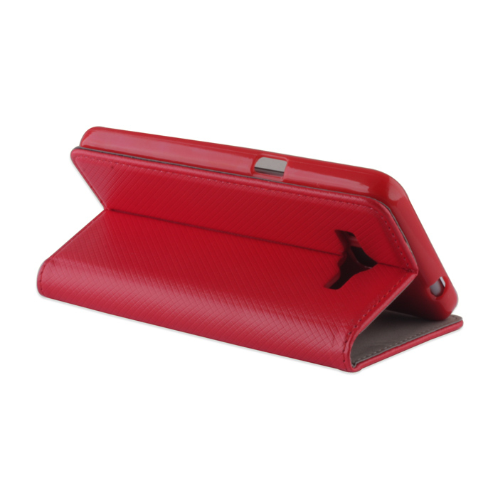 Husa tip carte, compatibila cu Honor X8 5G, Honor X6, Honor 70 lite, premium flip book cu inchidere magnetica si functie stand, buzunar card, rosie [3]
