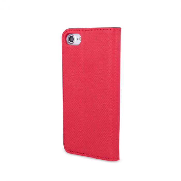 Husa tip carte, compatibila cu iPhone 13 Mini, premium flip book cu inchidere magnetica si functie stand, buzunar card, rosie [3]