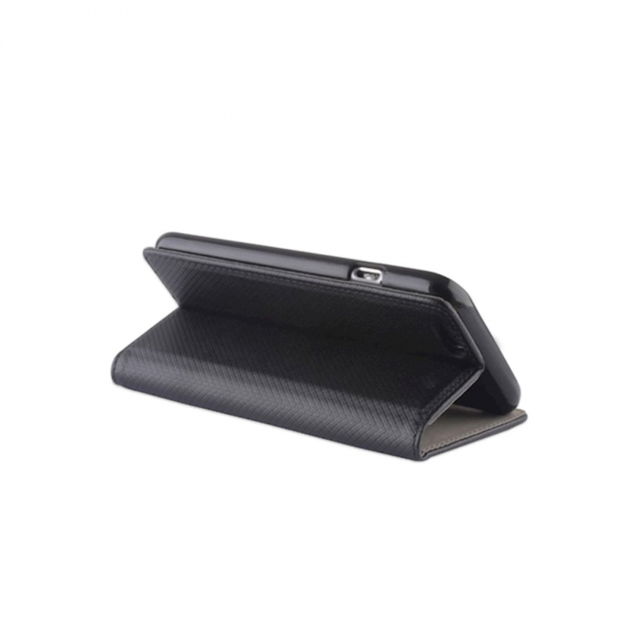 Husa tip carte, compatibila cu Motorola Edge 40, premium flip book cu inchidere magnetica si functie stand, buzunar card, negru [2]