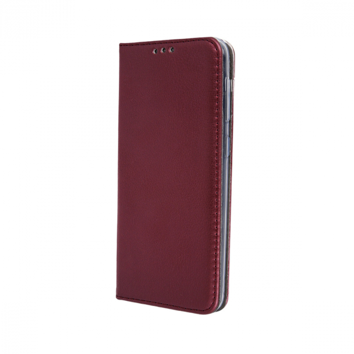 Husa tip carte, compatibila cu Realme C67 4G, premium flip book cu inchidere magnetica si functie stand, buzunar card, visinie [1]