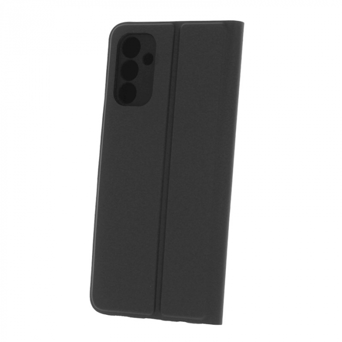 Husa tip carte Smart Soft, pentru Samsung Galaxy A14 4G / A14 5G, premium flip book cu inchidere magnetica si functie stand, buzunar card, neagra [2]