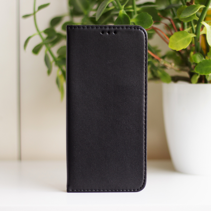 Husa tip carte, compatibila cu Xiaomi Redmi Note 13 Pro Plus 5G, premium flip book cu inchidere magnetica si functie stand, buzunar card, negru mat [5]