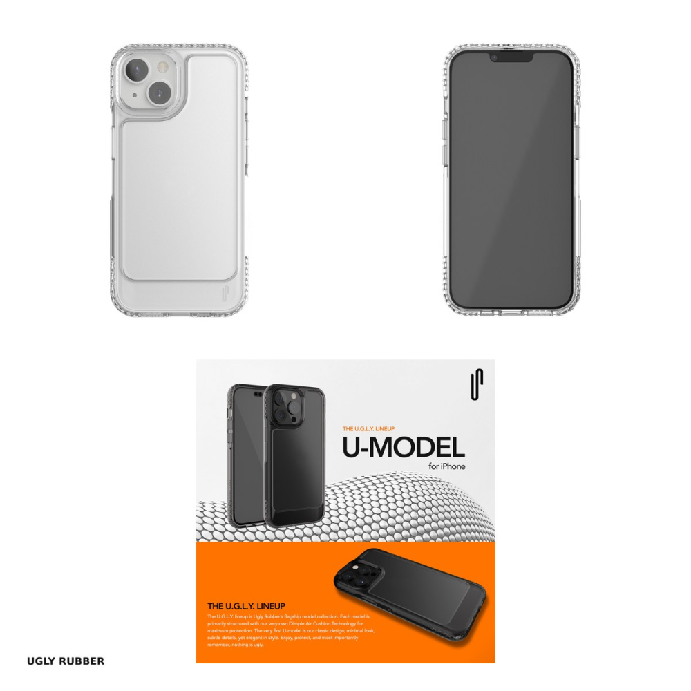 Husa Ugly Rubber Umodel pentru iPhone 15 Plus, Carcasa, Transparent [4]