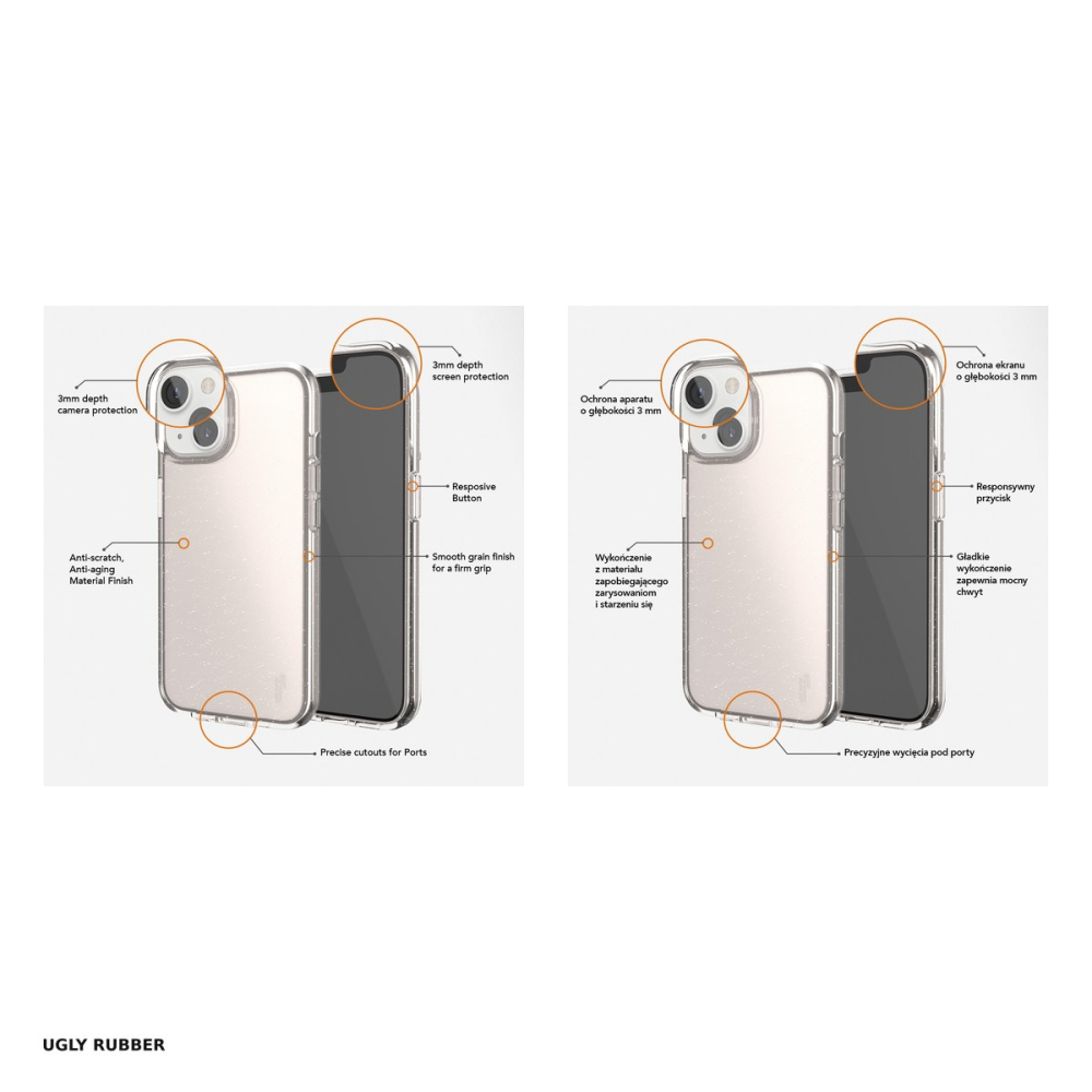 Husa Ugly Rubber Vogue rose pentru Apple iPhone 15 Plus, Carcasa, Roz [5]