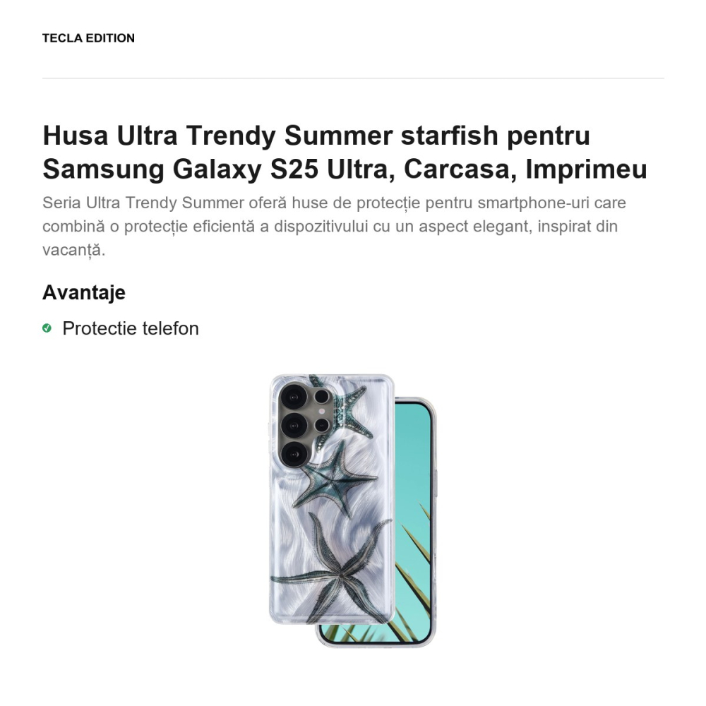 Husa Ultra Trendy Summer starfish pentru Samsung Galaxy S25 Ultra, Carcasa, Imprimeu [2]
