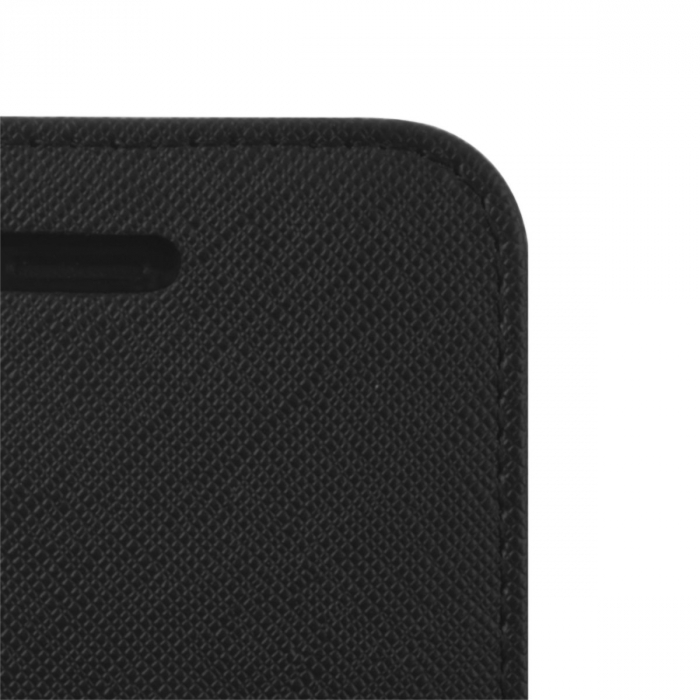 Husa universala pentru smartphone cu ecran de 6.1 inch pana la 6.7 inch, 167mm x 79mm, tip carte, cu inchidere magnetica si functie stand, buzunar card, Smart Flipbook Universal Silicon, neagra [4]