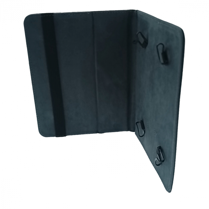 Husa universala tableta 8 - 9 inch, cu suport pliabil vizualizare, banda elastica, 234 x 178 x 18 mm, 160g, neagra [2]