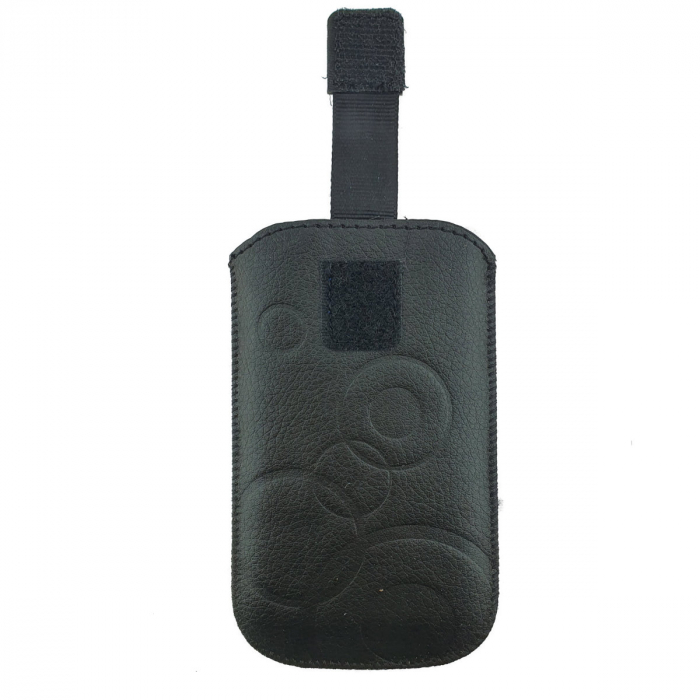 Husa universala tip saculet, din piele ecologica, Esperanza 90506, dimensiune M, 125 x 75 x 15mm, neagra [2]
