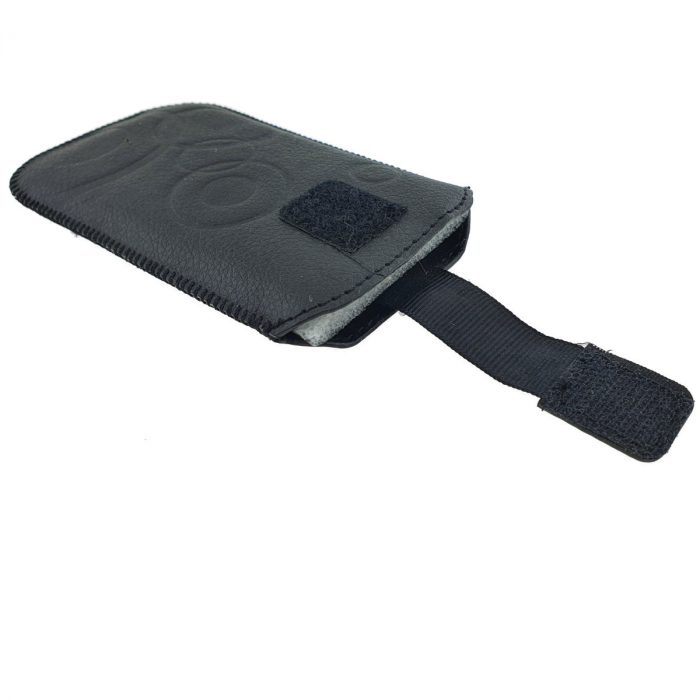 Husa universala tip saculet, din piele ecologica, Esperanza 90506, dimensiune M, 125 x 75 x 15mm, neagra [3]