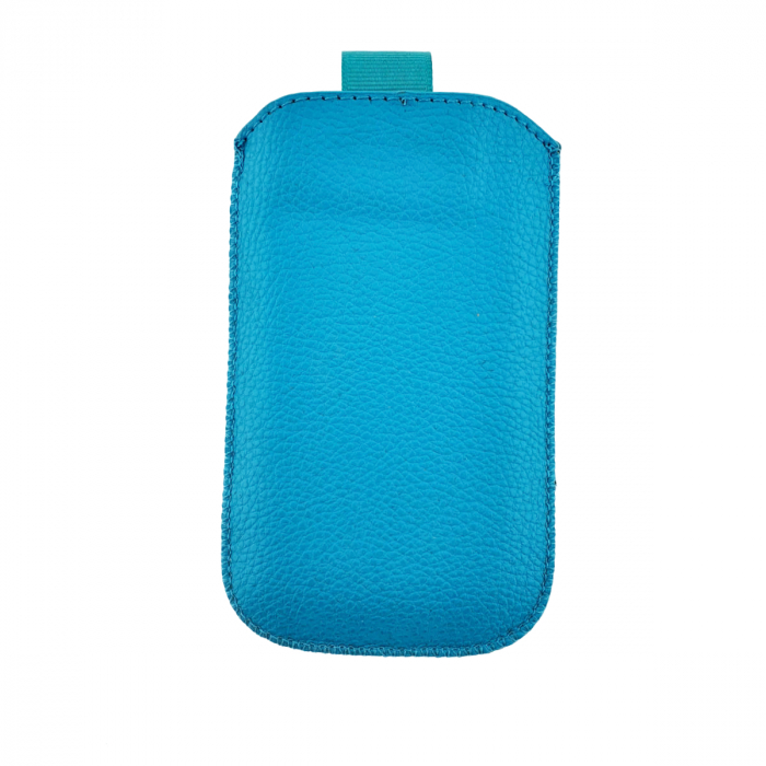 Husa universala tip saculet, din piele ecologica, Esperanza 90662, dimensiune M, 125 x 75 x 15mm, albastra deschis [4]
