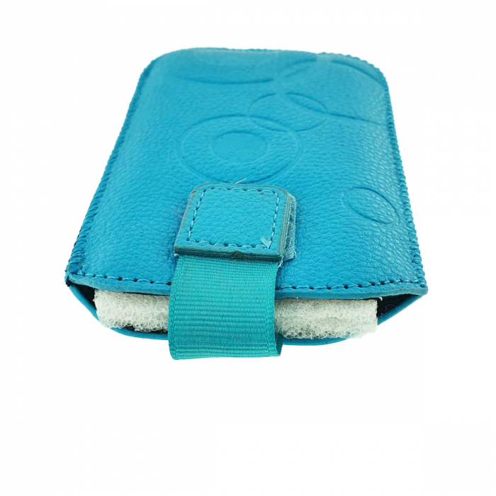 Husa universala tip saculet, din piele ecologica, Esperanza 90662, dimensiune M, 125 x 75 x 15mm, albastra deschis [2]