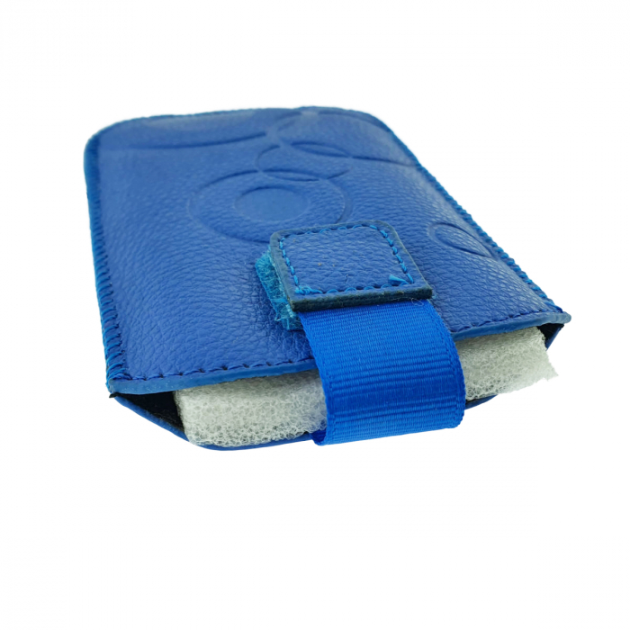 Husa universala tip saculet, din piele ecologica, Esperanza 90662, dimensiune M, 125 x 75 x 15mm, albastra inchis [4]