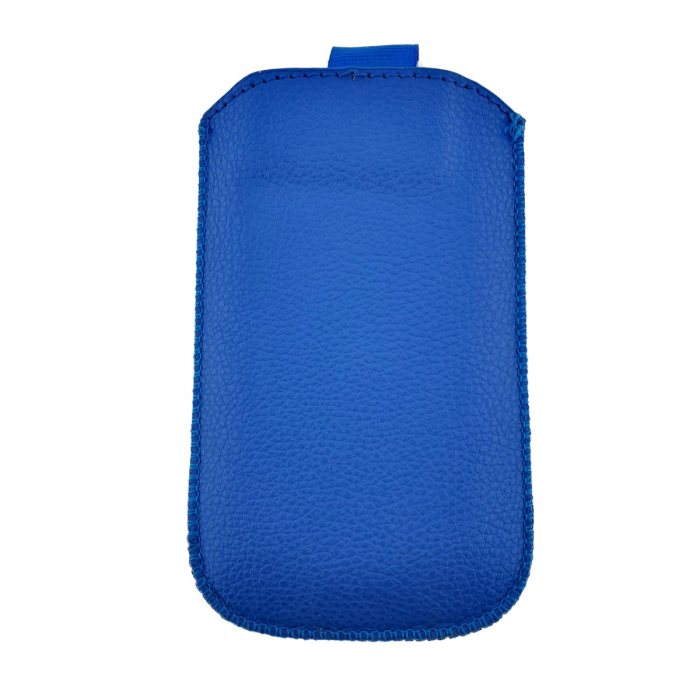 Husa universala tip saculet, din piele ecologica, Esperanza 90662, dimensiune M, 125 x 75 x 15mm, albastra inchis [2]