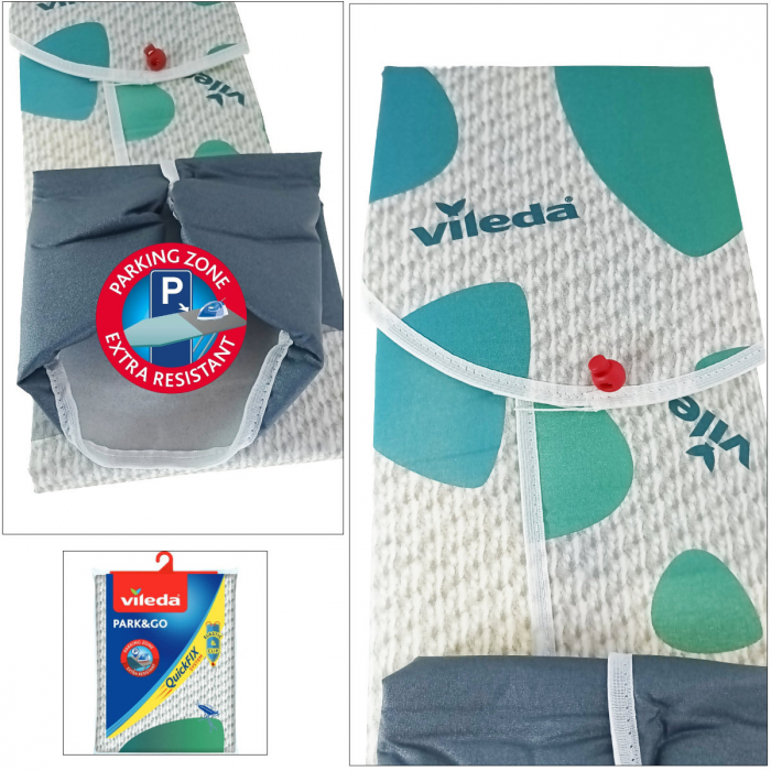 Husa universala Vileda Park & Go 09376, cu zona de parcare a fierului de calcat fierbinte, fixare Quick Fix [3]