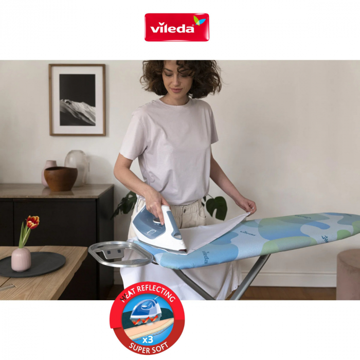 Husa universala Vileda Premium 2in1 16904, cu 3 straturi si invelis metalic, pentru masa de calcat [3]