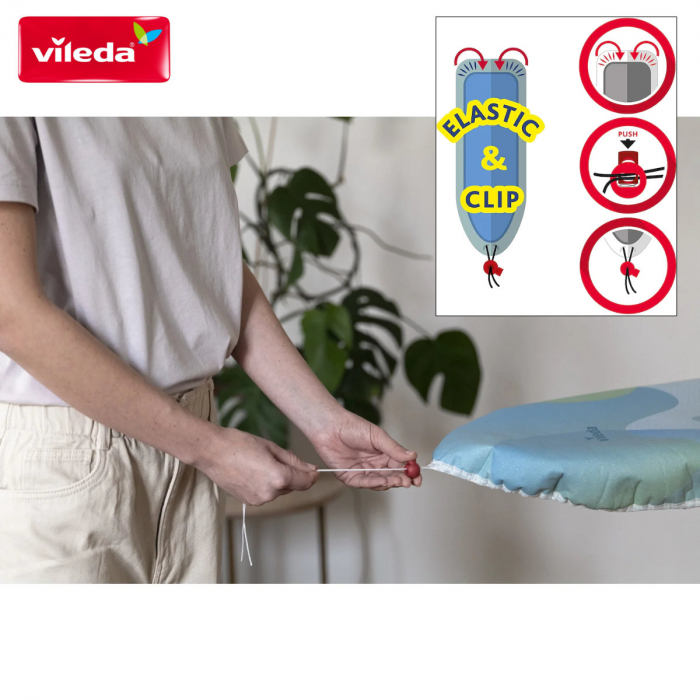 Husa universala Vileda Premium 2in1 16904, cu 3 straturi si invelis metalic, pentru masa de calcat [4]