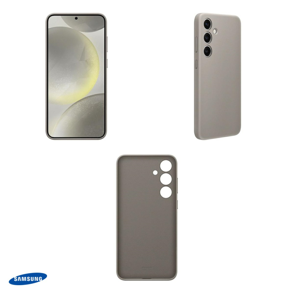 Husa Vegan Leather pentru Samsung Galaxy S24 Plus, Carcasa, Bej [4]