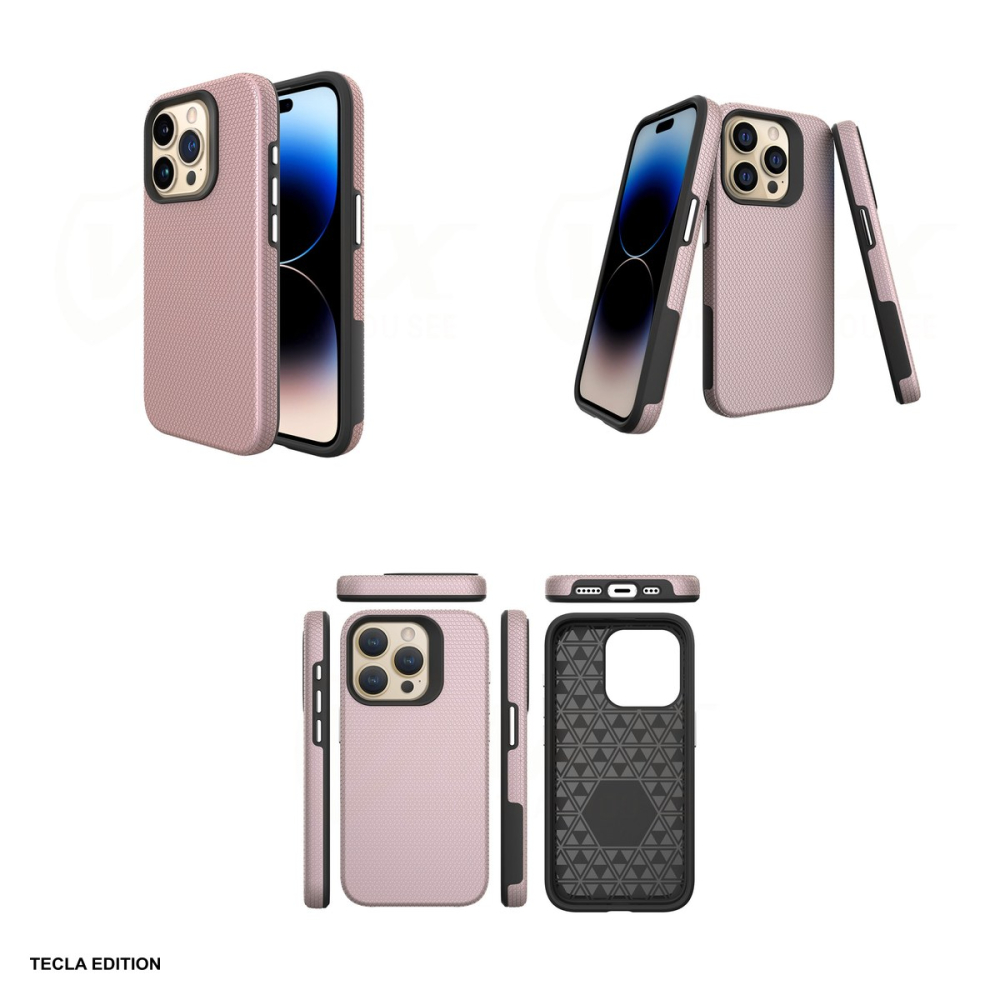 Husa Vmax Triangle pentru Apple iPhone 14 Pro, Carcasa, Rose Gold Metallic [4]