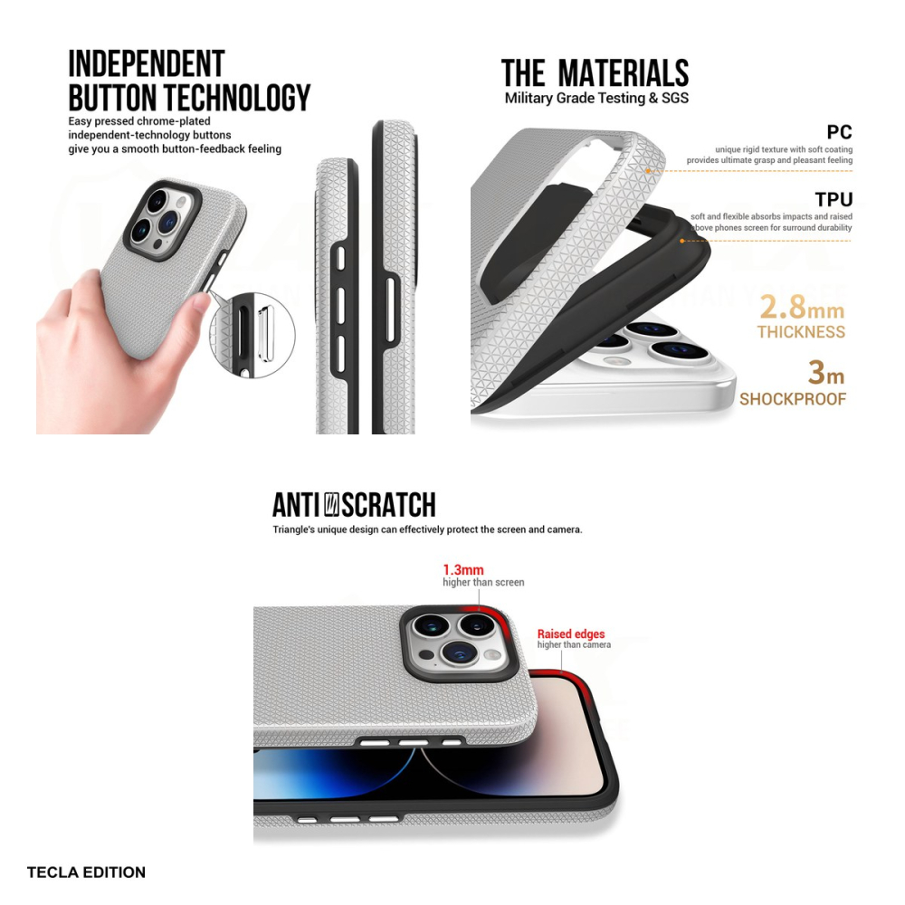 Husa Vmax Triangle pentru Samsung Galaxy A35 5G, Carcasa, Argintiu [5]