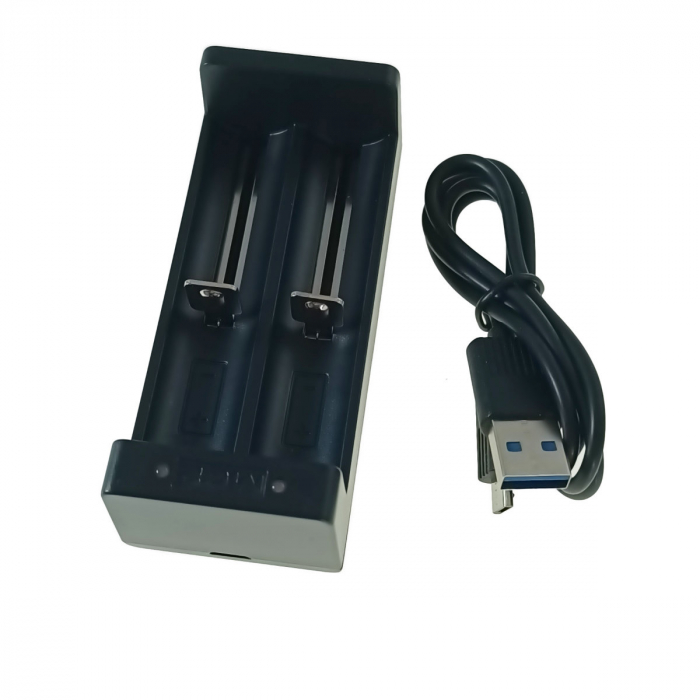 Incarcator acumulatori Li-Ion 2 x tip 18650, XTAR MC2 32019, cablu USB de 81cm, negru [4]