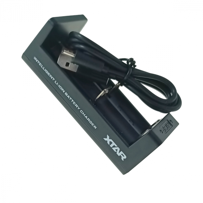 Incarcator acumulatori Li-Ion 2 x tip 18650, XTAR MC2 32019, cablu USB de 81cm, negru [2]