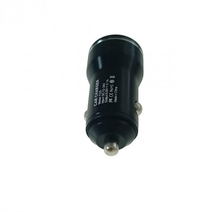 Incarcator auto dual USB 18W, Jellico F2S, DC 12-24V, negru [3]