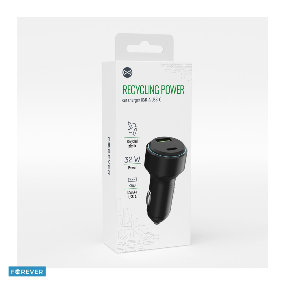 Incarcator auto Forever Recycling AC-32, 32 W, negru [4]