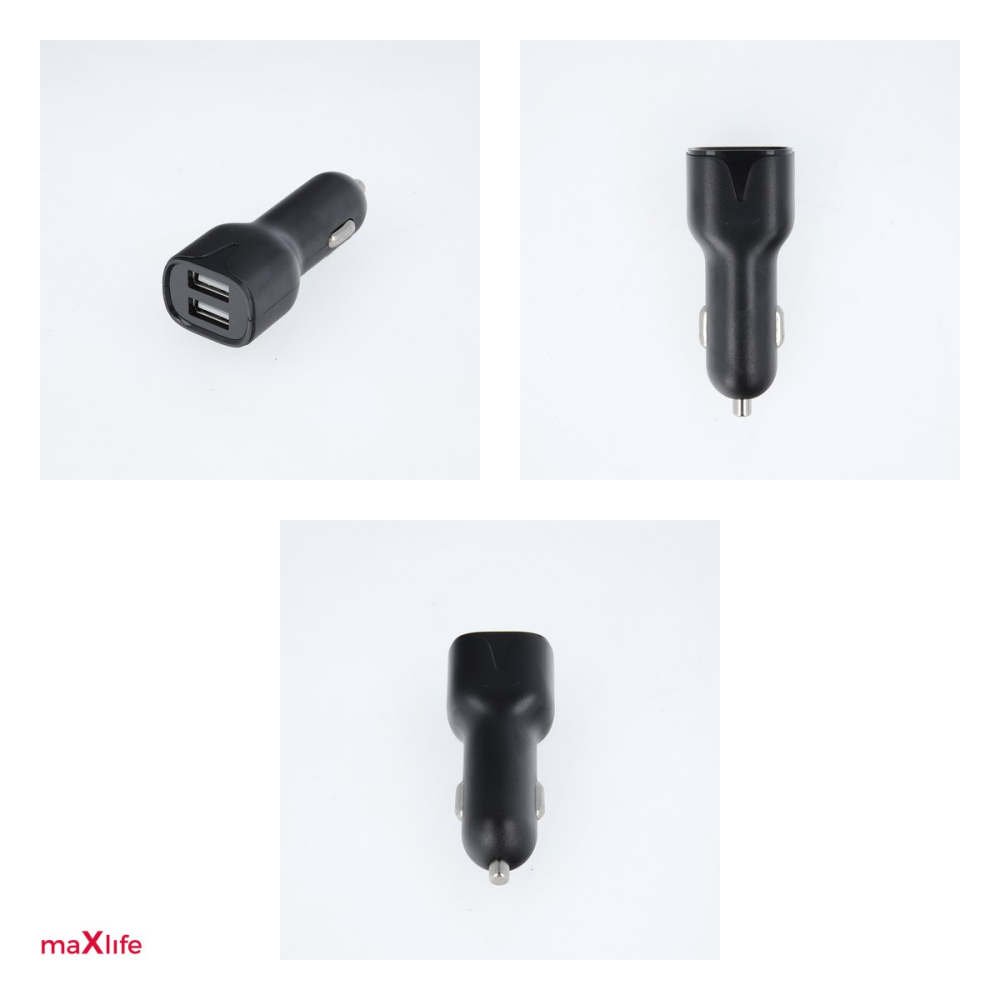 Incarcator auto Maxlife MXCC-01, 2.4 A, 2x USB, negru [4]