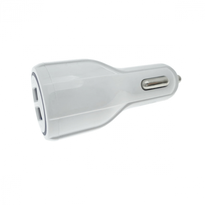 Incarcator auto rapid Qualcomm QC 3.0, 2 x USB, 36W, 3.1A, alb [3]