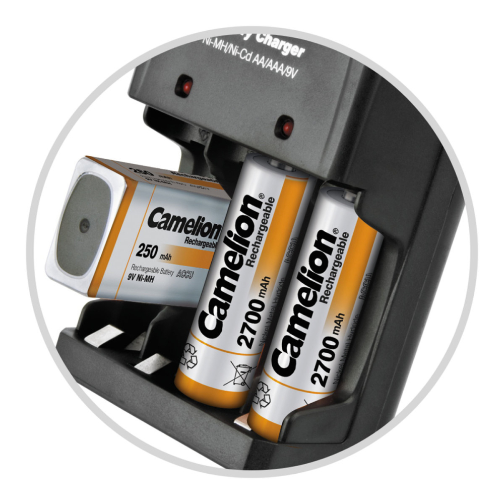 Incarcator Baterii Reincarcabile Camelion BC-0904 pentru AA AAA 9V, 4 Sloturi, Fara Baterii Incluse [3]