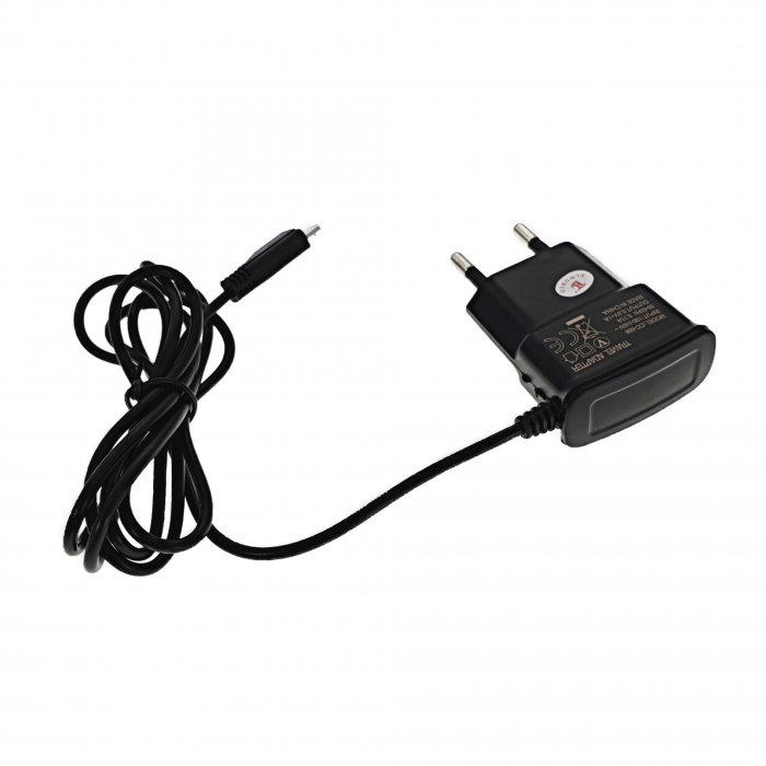 Incarcator CC688 de retea pentru telefon, cu cablu microUSB,1A, negru [2]