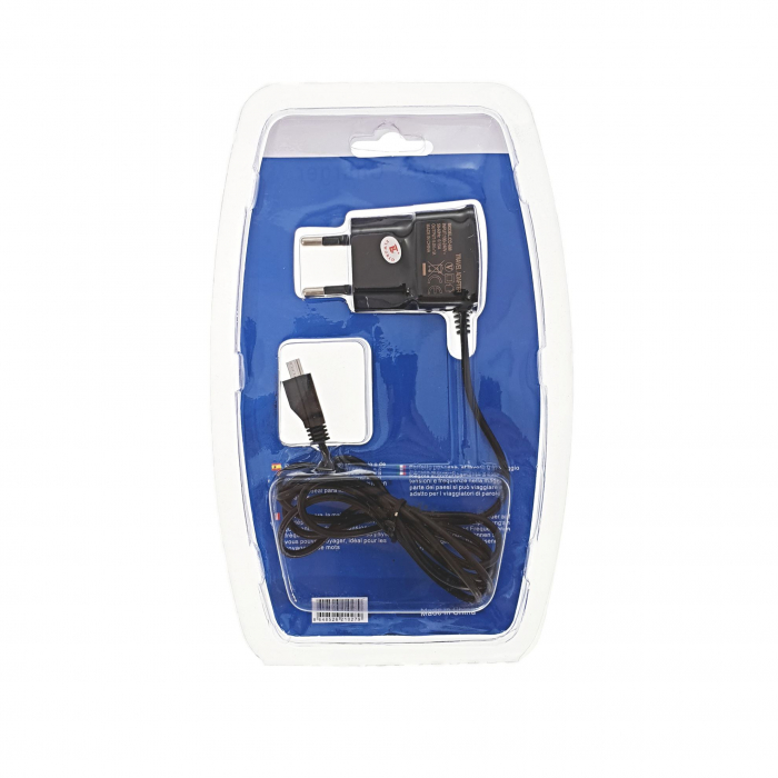 Incarcator CC688 de retea pentru telefon, cu cablu microUSB,1A, negru [3]