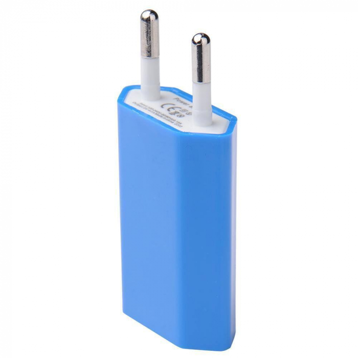 Incarcator de perete, adaptor de alimentare USB,1000 mA, albastru [3]