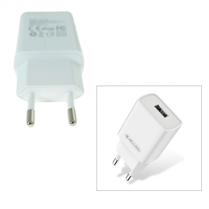 Incarcator de retea cu un port USB, Jellico WJ-C58 92399, 5V, 2.1A, alb [3]