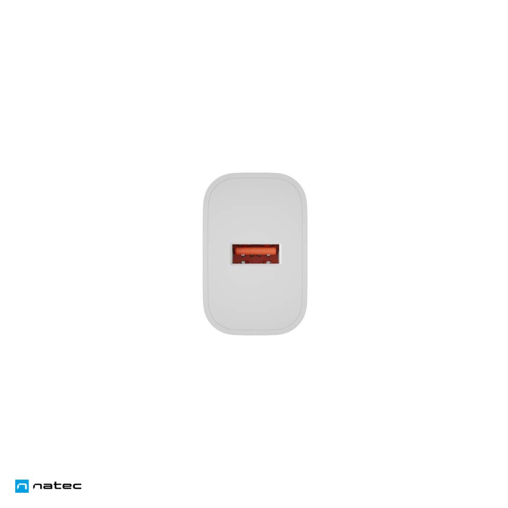 Incarcator de retea Natec Ribera 1 x USB-A, 18 W, Quick Charge 3.0, compatibil Apple 2.4A, Samsung AFC si Huawei FCP, alb, NUC-2392 [5]