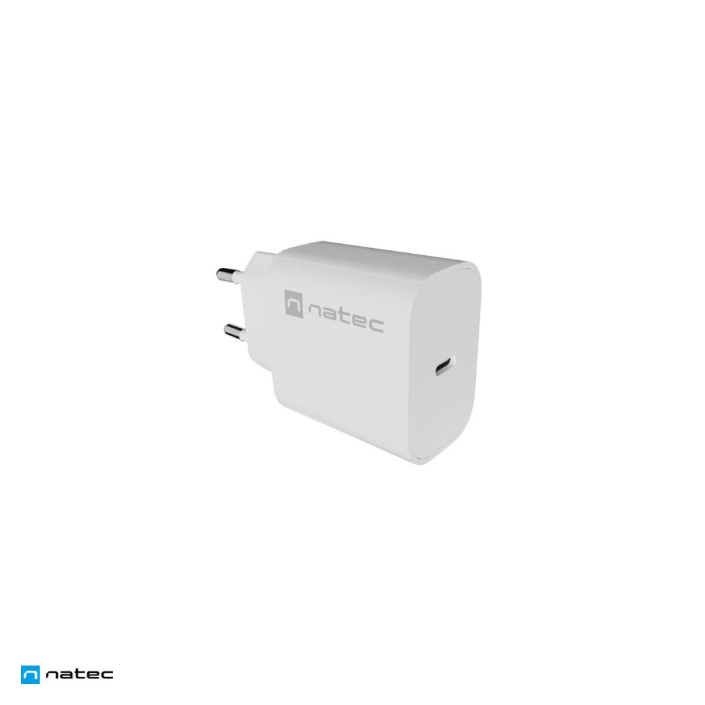 Incarcator de retea Natec Ribera 1 x USB-C, 20 W, Power Delivery 3.0 si PPS, alb, NUC-2394 [5]