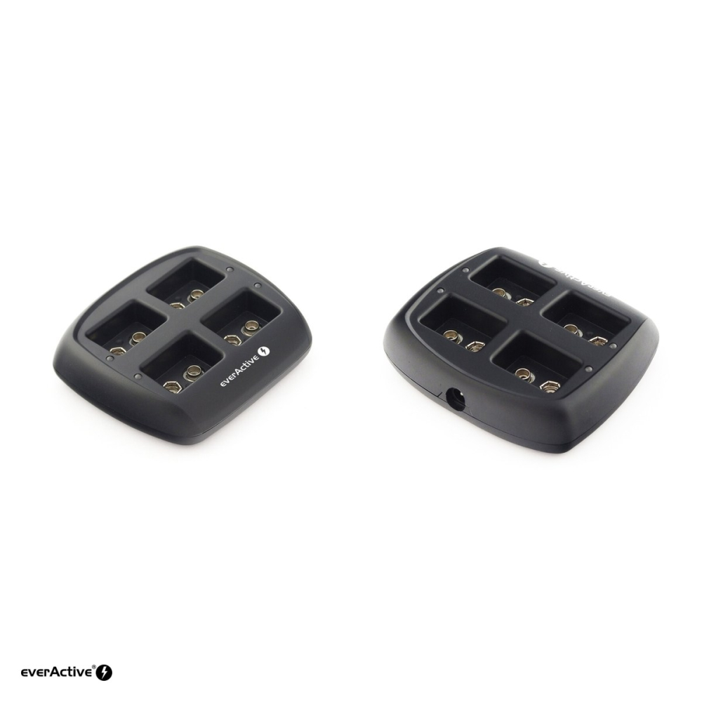 Incarcator everActive NC-109 pentru acumulatori 9V Ni-MH (6HR61, 8.4 V si 7.2 V), 4 canale independente, indicatoare LED, alimentator de retea inclus [4]